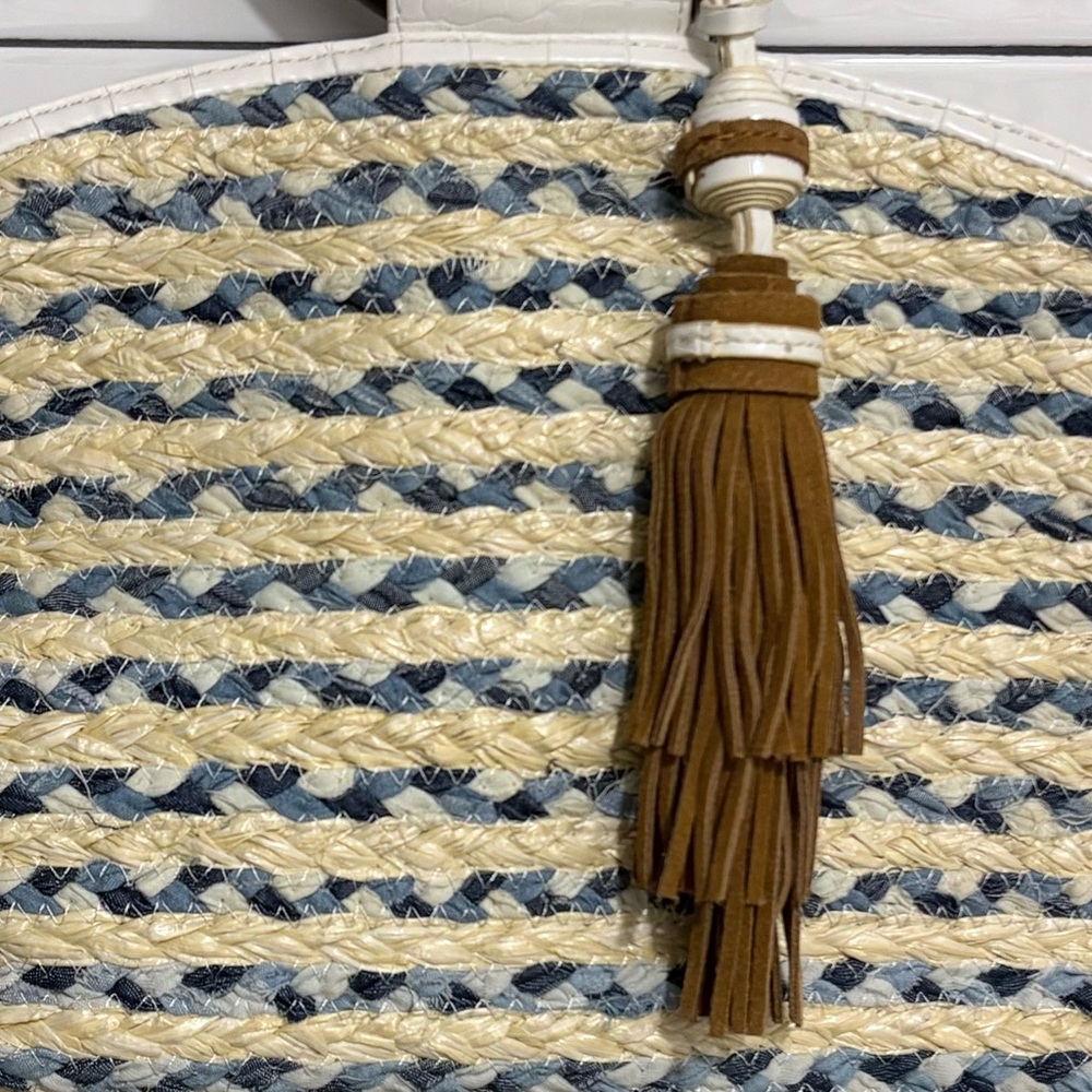 Sam Edelman Gwendolyn woven tote Bag Purse - Picture 4 of 5